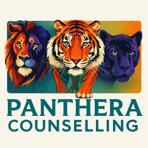 Panthera Counselling logo of three big cats